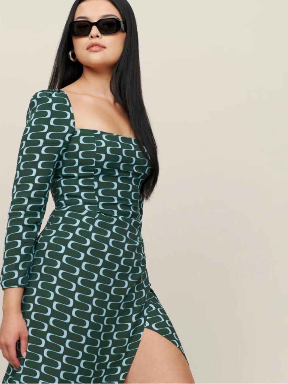 Reformation Hilda in Venture Midi Dress Size